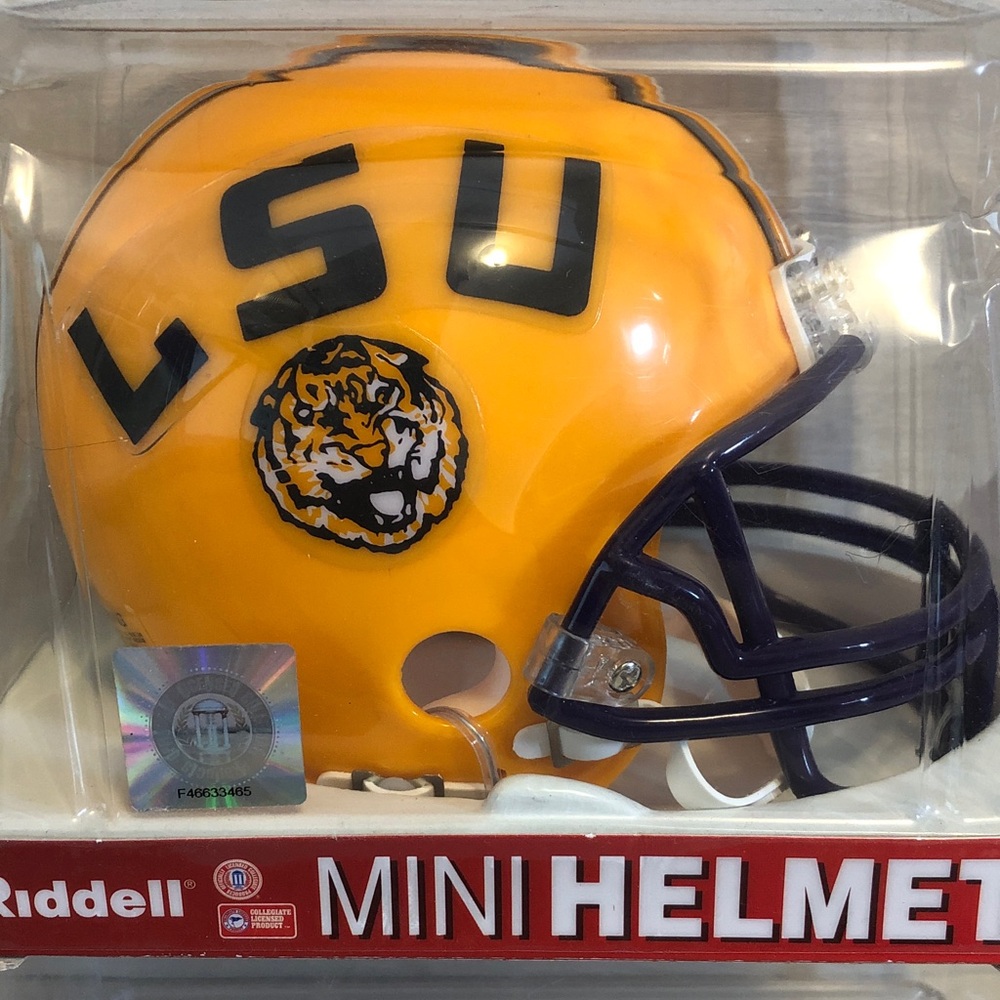 LSU Football NCAA Riddell Mini Helmet NIB Please Read Great Gift